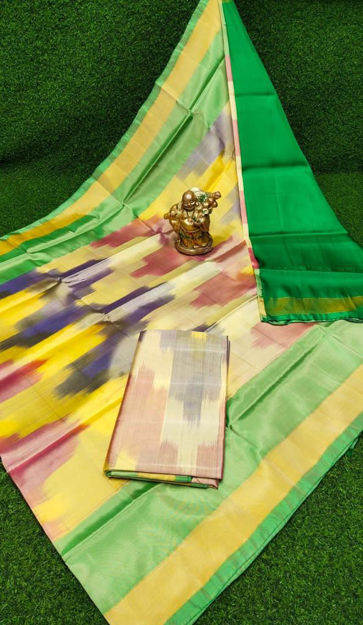 Picture of Uppada Soft Silk with ikkath Design Sarees