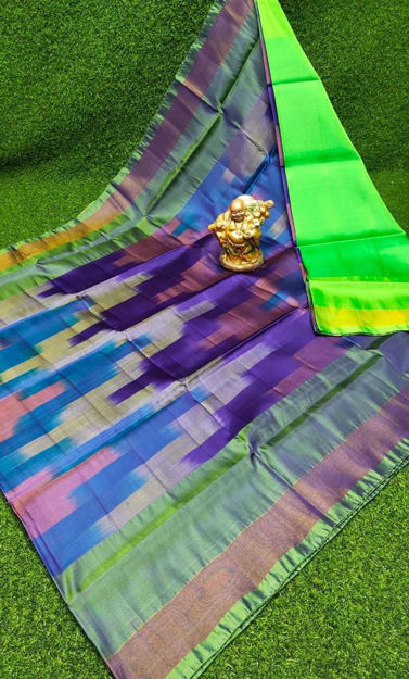 Picture of Uppada Soft Silk with ikkath Design Sarees