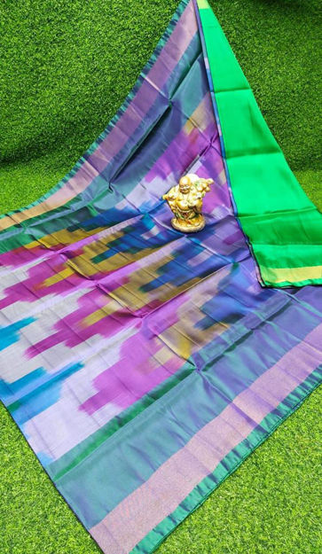 Picture of Uppada Soft Silk with ikkath Design Sarees