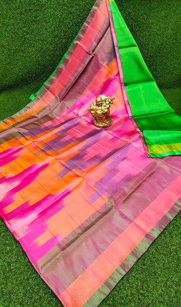 Picture of Uppada Soft Silk with ikkath Design Sarees