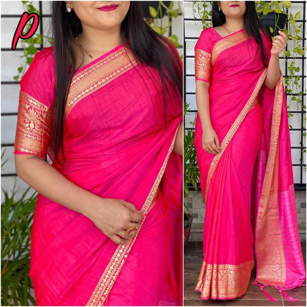 Malmal Cotton Silk Saree With Weaving Pure Gold Zari Jacquard Saree