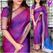 Picture of Malmal Cotton Silk Saree With Weaving Pure Gold Zari Jacquard Saree