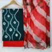 Picture of Hand Block Printed Cotton Dress Materials with Chiffon Duptta (unstitched) - Available in 14 Colors