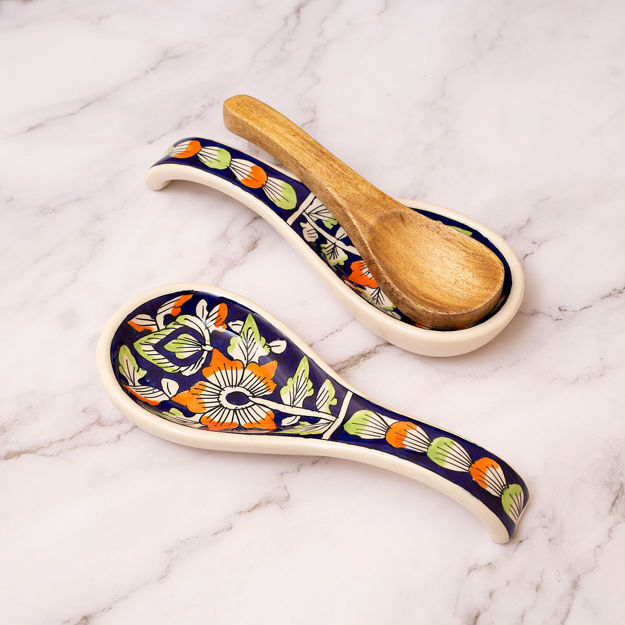 Picture of Ceramic Spoon Rest - Multicolor